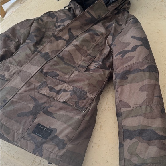 Aritzia Camouflage Hooded Jacket with Faux Fur Trim - Picture 8 of 11